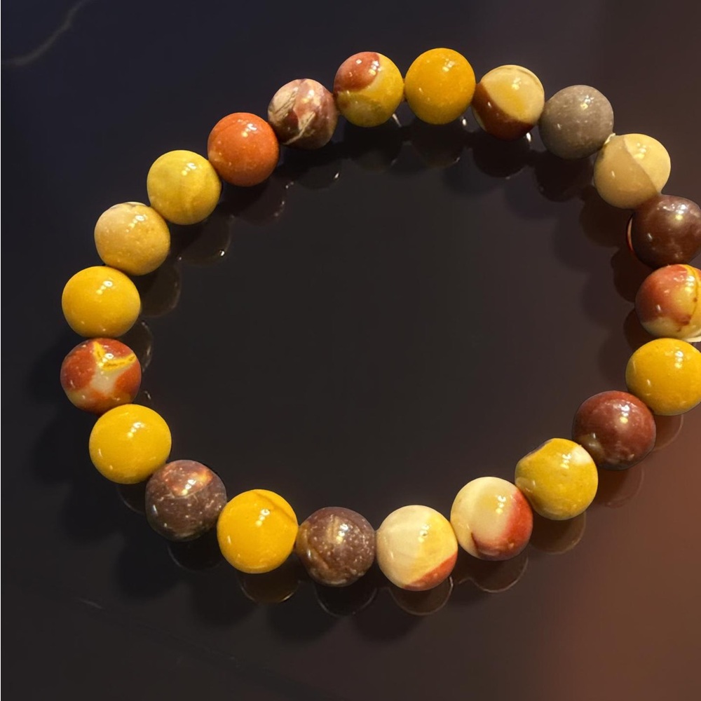 Mookaite Beaded Bracelet 9mm